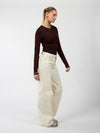 Mira | Super Wide Leg Jeans | Cream | Stretch | Tall