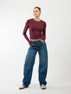 Zoey Barrel Jeans | Mid-waist | Ocean blue | Tall