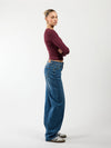 Zoey Barrel Jeans | Mid-waist | Ocean blue | Tall