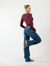 Zoey Barrel Jeans | Mid-waist | Ocean blue | Tall