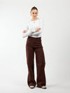Elle | Super Wide Leg Jeans | Dark brown | Tall