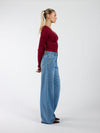Mila Wide Leg Jeans | Blauw
