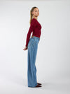 Mila Wide Leg Jeans | Blauw