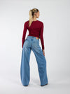 Mila Wide Leg Jeans | Blauw