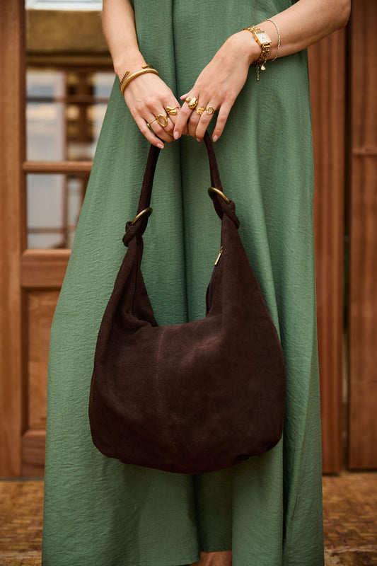 Tas Suez | Suede | Donkerbruin