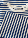Nine Tee | Wijd uitlopende mouw | Gestreept wit blauw | Tall