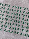 Sweater Wildflower | Grijs met groene opdruk | Tall