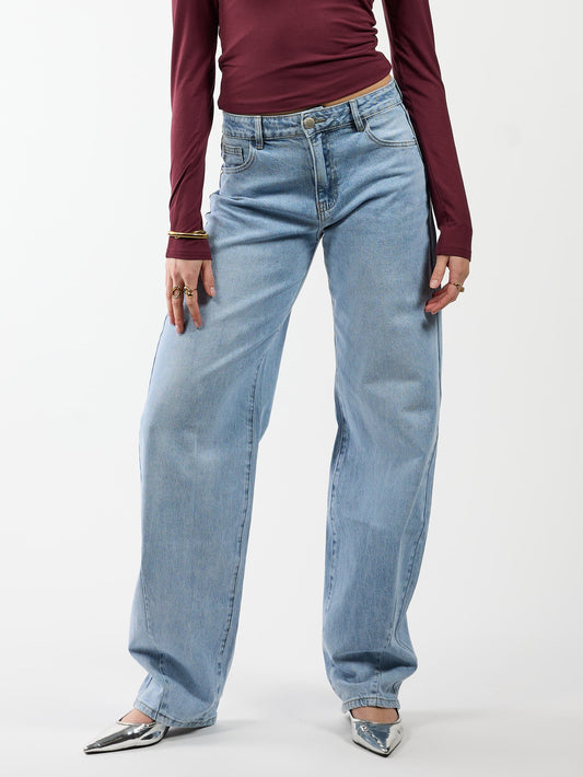 Zoey Barrel Jeans | Mid-waist | Blue | Tall