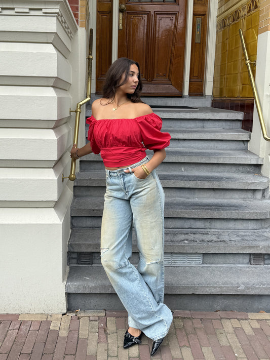 Aimy blouse | Rood | Tall