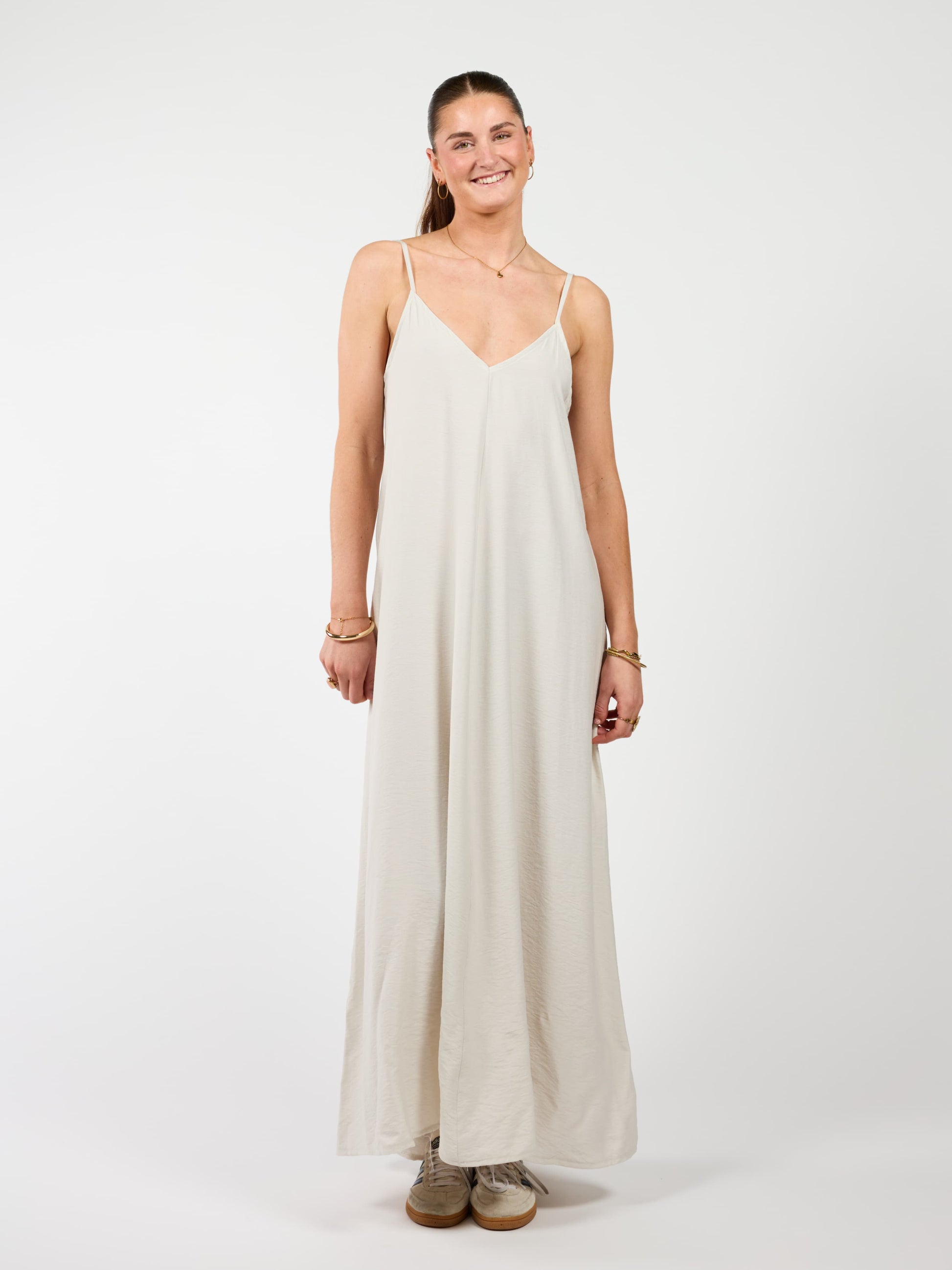 anna cream dress THE ANNA LYNN MIDI DRESS IN BANANA CREAM Medium