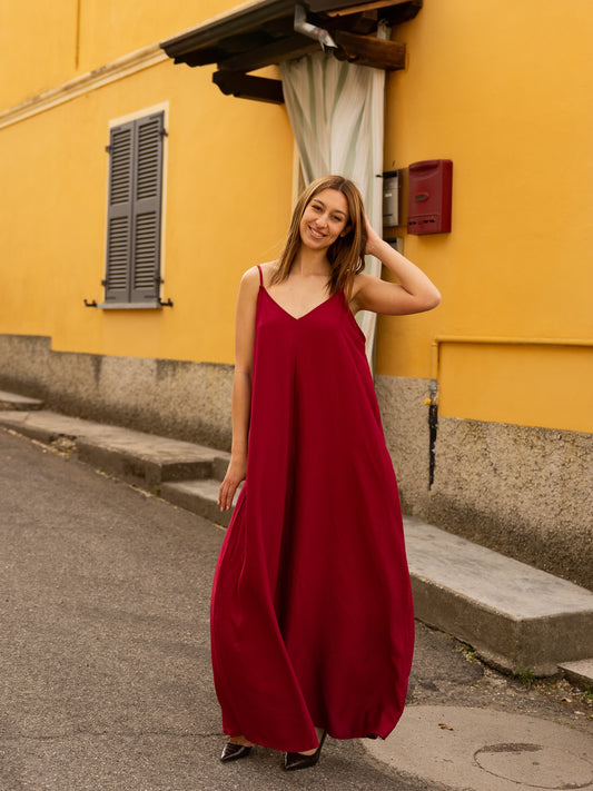 Anna Maxi Dress | Bordeaux | Tall