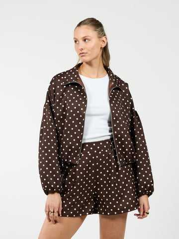 Ava Polkadot jack | Donkerbruin | Tall