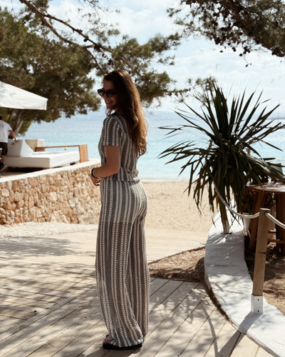 Billie | Summer pants | Black/white | Tall