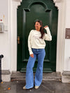 Camille knit | Off-white | Rode opdruk | Tall