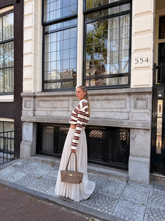 Celine Maxi Rok | Beige | Tall