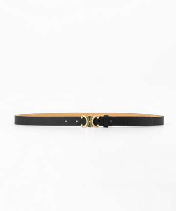 Eline belt black | gold buckle