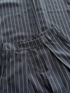 Ella | Wide leg trousers with pleats | Navy with pinstripe | Tall