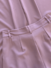 Ella | Wide leg pantalon met plooien | Roze | Tall