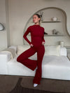 Flared leggings | Sport | Burgundy | Tall