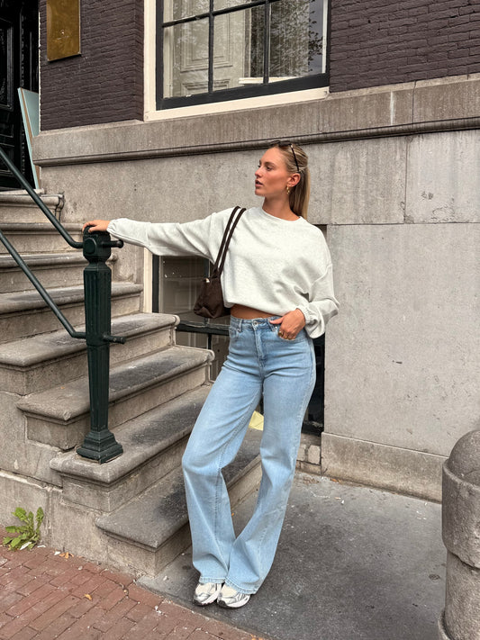 Fleurs Sweater | Grey | Tall