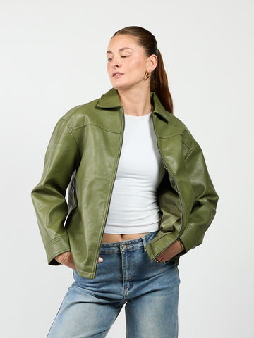 Gaby oversized jacket | Groen | Tall