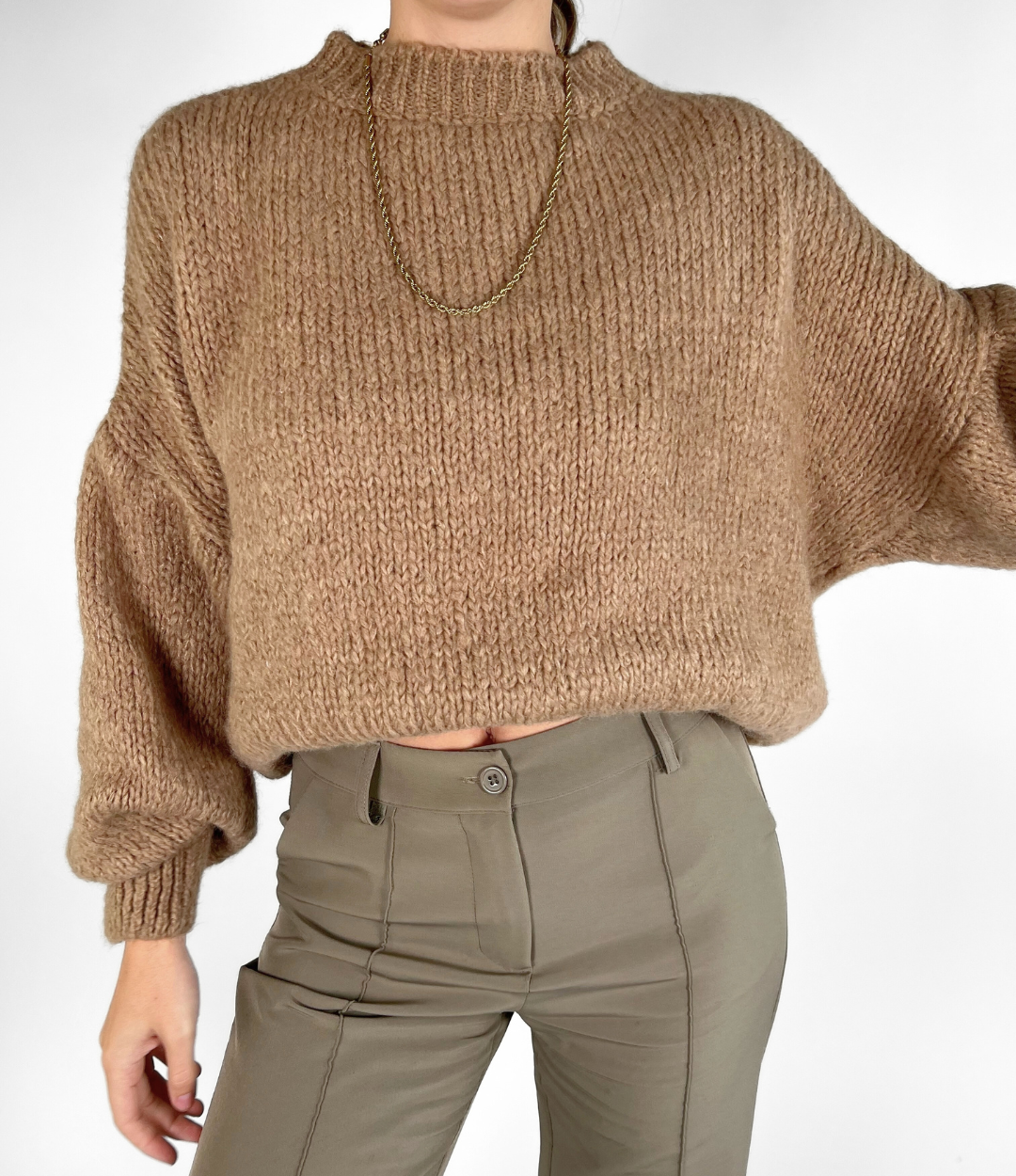 Knitted sweater June | Cappuccino
