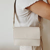 leren basis tas beige