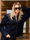 Indy | Co-ord | Denim jacket | Navy blauw | Stretch | Tall