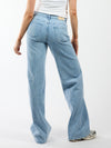 Indy | Mid Waist Wide Leg Jeans | Met krijtstreep | Stretch | Tall
