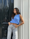 Isa Knitted Spencer | Blauw | Tall