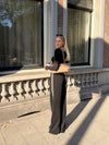 Izzy pants | Zwart met streep | Tall