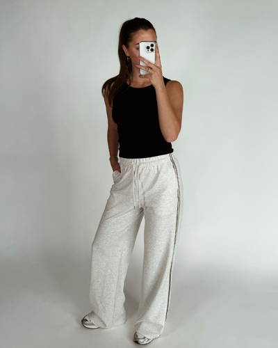 Izzy pants | Grijs met streep | Tall