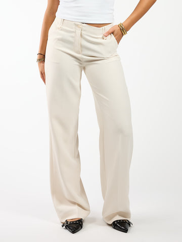 Kate | Wide leg pantalon | Cream | Tall