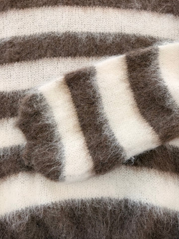 Kaya Knit | Bruin gestreept | Tall