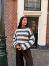 Kaya Knit | Brown striped | Tall