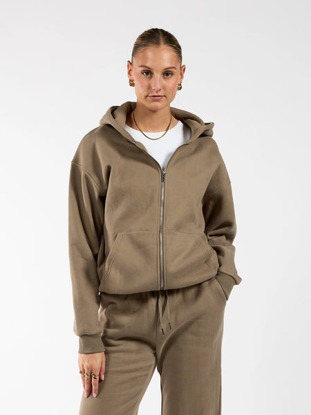 Khloé Zipper Hoodie | Sage | Tall | De perfecte joggingpakken voor