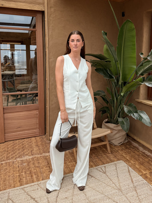 Lauren gilet | Wit | Tall