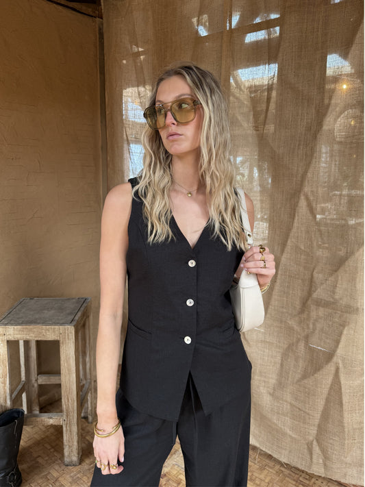 Lauren gilet | Zwart | Tall
