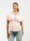Leela getailleerde blouse | Lichtroze | Tall
