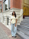 Leela getailleerde blouse | Geel | Tall