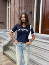 Le Marais top | Navy met wit | Tall
