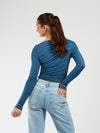Lieke off shoulder top | Tall | Blue