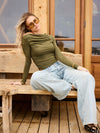 Lieke off-shoulder top | Tall | Olive