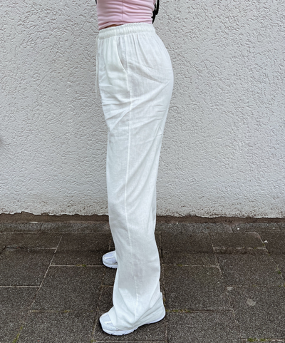 Lauren pants | Linen | White | Tall