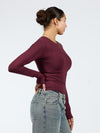 Liza long sleeve top | Tall | Bordeaux