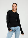 Liza long sleeve top | Black | Tall