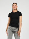 Liza short-sleeve top | Black | Tall
