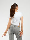Liza short sleeve top | Wit | Tall