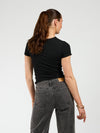 Liza short-sleeve top | Black | Tall
