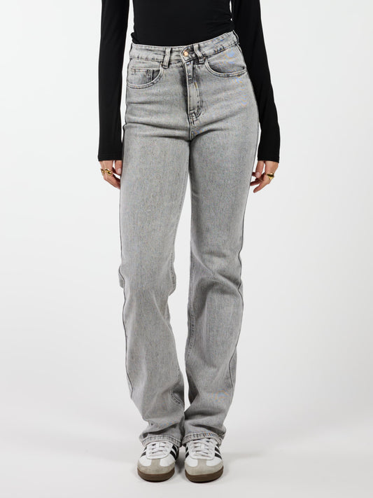Lizza Straight Leg Jeans | Light grey | Stretch | Tall